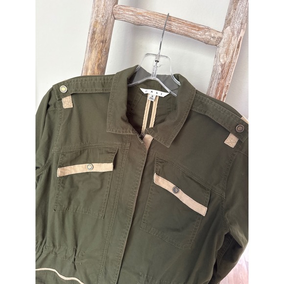 CAbi Army Green Utility Military‎ Anorak Cotton Blend Lightweight Jacket Small - Picture 6 of 10